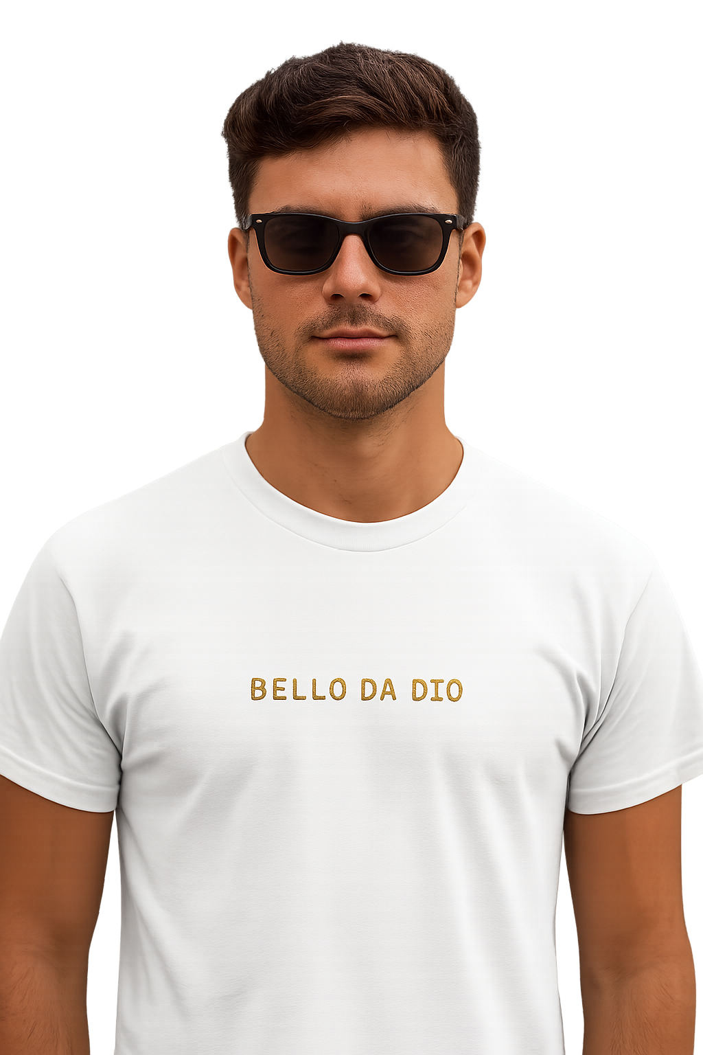 T-shirt girocollo ricamata - bello da dio