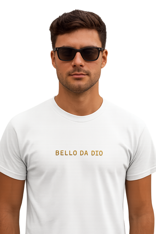 T-shirt girocollo ricamata - bello da dio