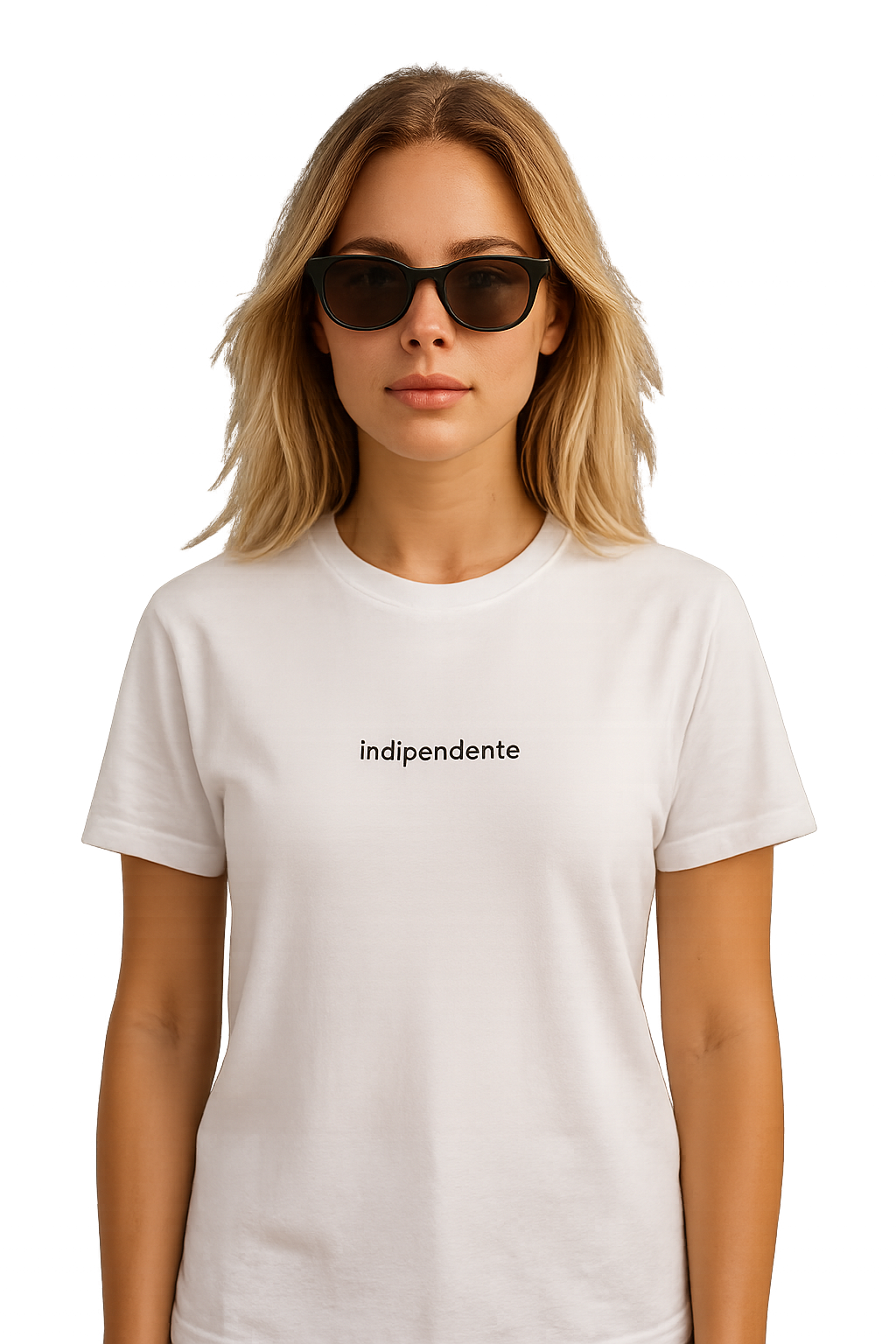 T-shirt girocollo ricamata - indipendente