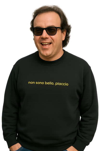 Felpa girocollo unisex ricamata | non sono bello, piaccio