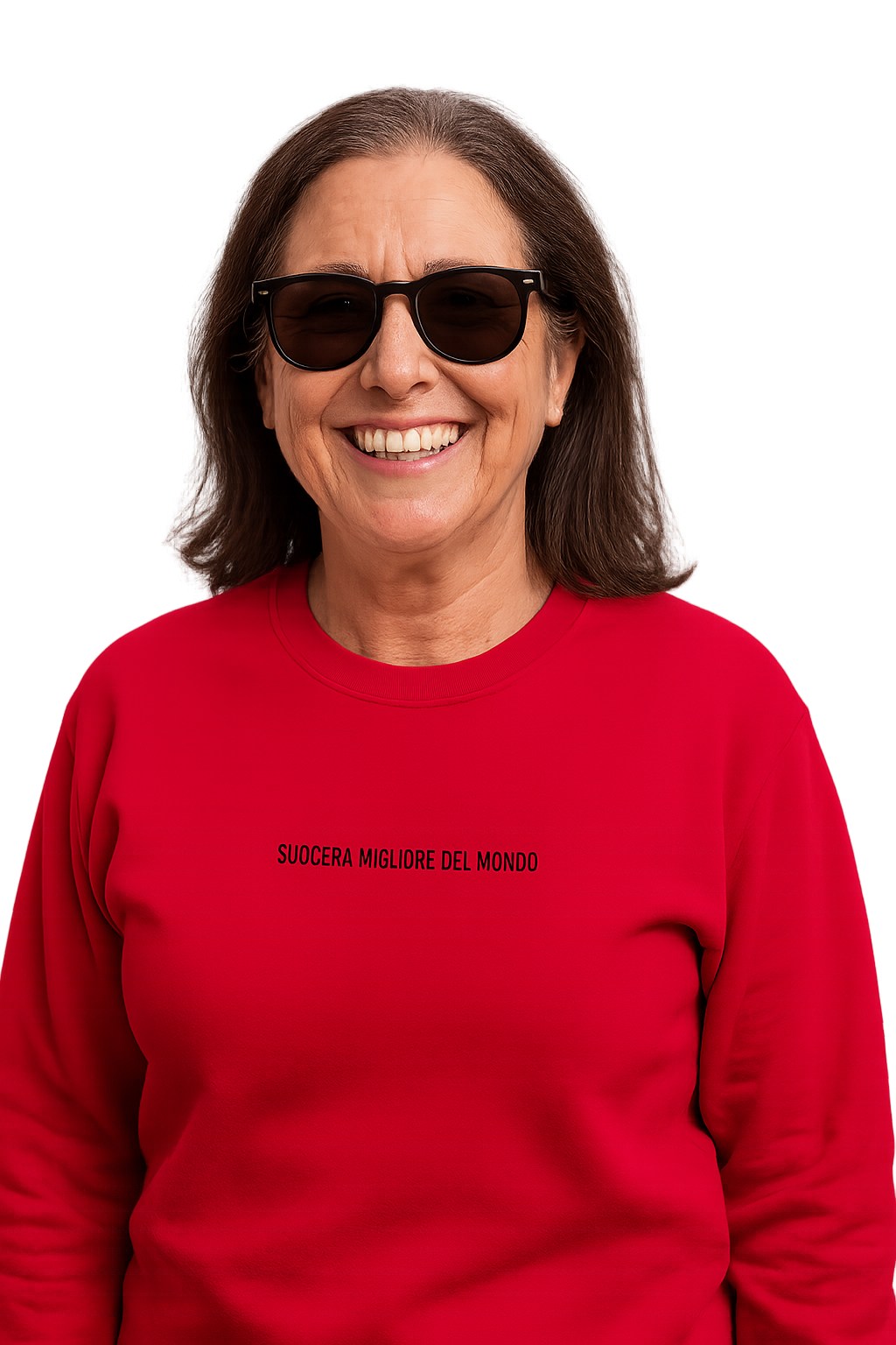 Felpa girocollo unisex ricamata | suocera migliore del mondo