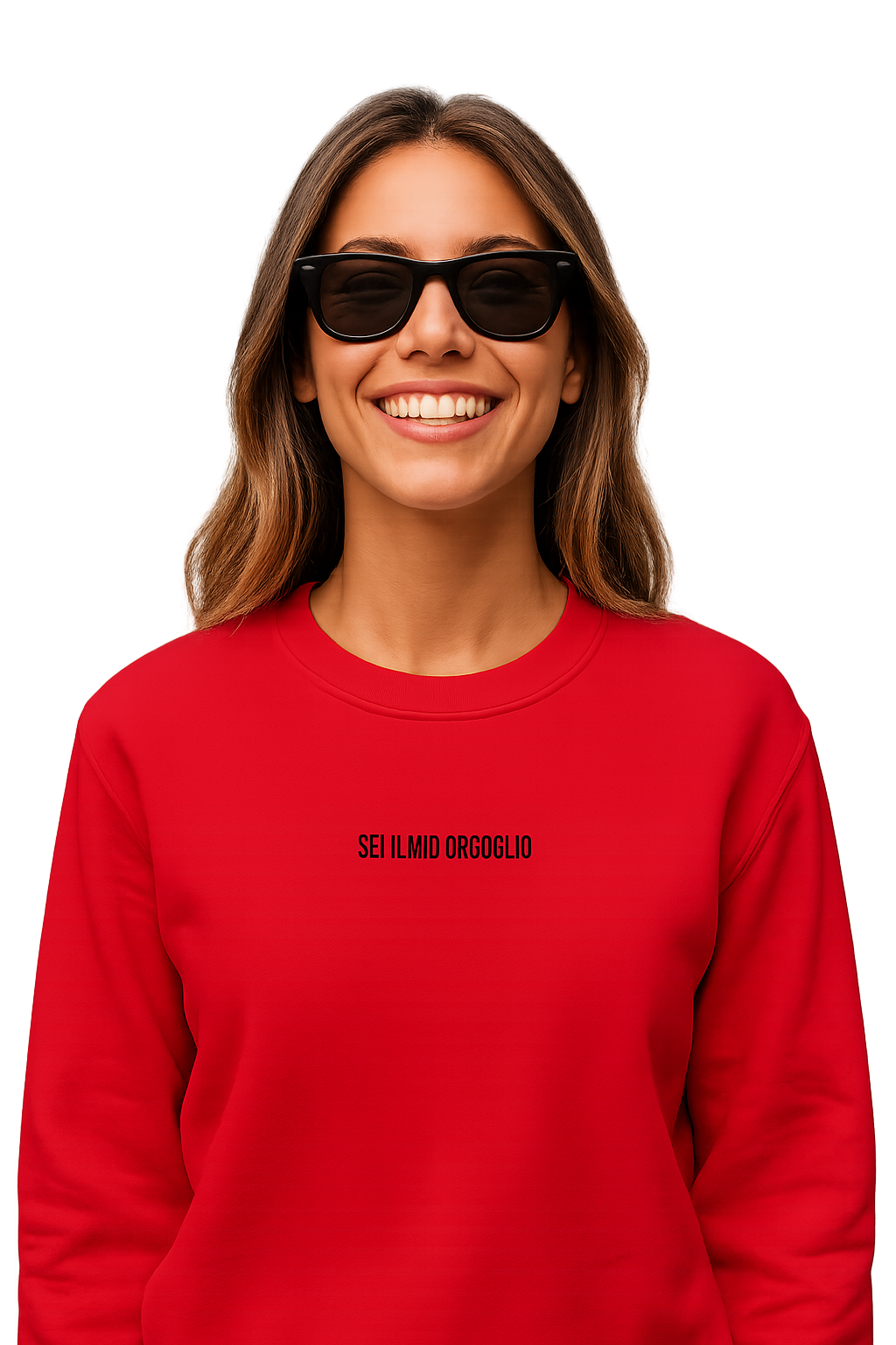 Felpa girocollo unisex ricamata | sei il mio orgoglio