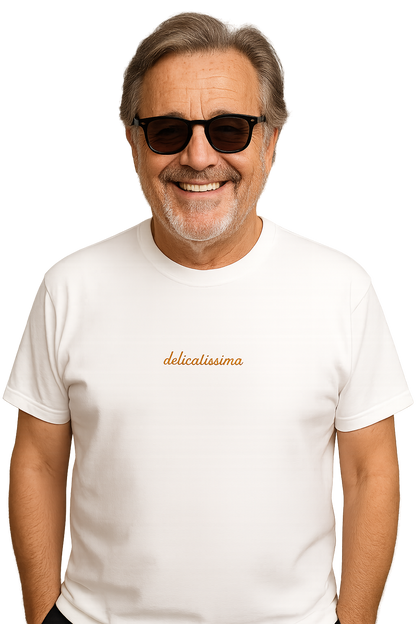 T-shirt girocollo ricamata - delicatissima