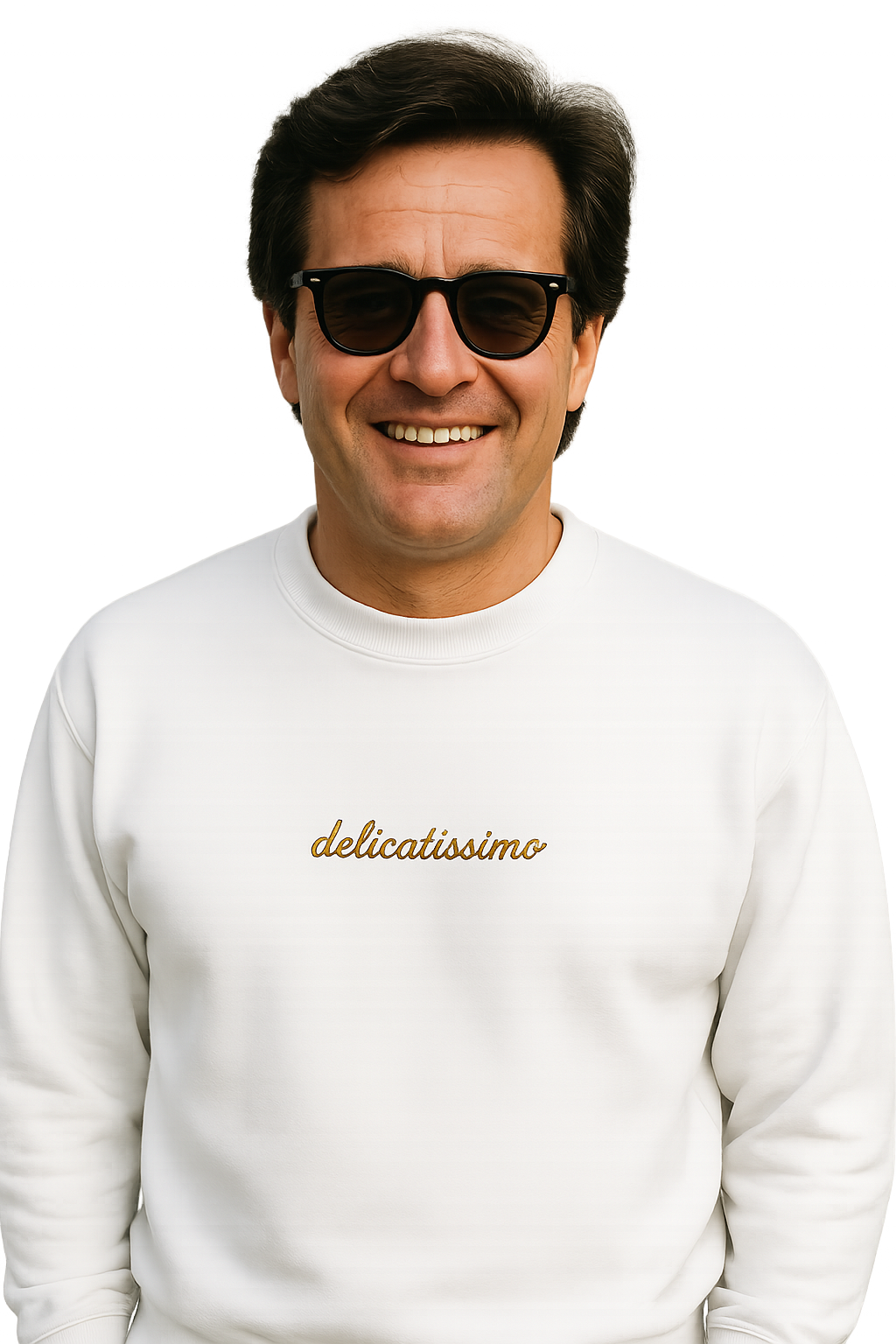 Felpa girocollo unisex ricamata | delicatissimo