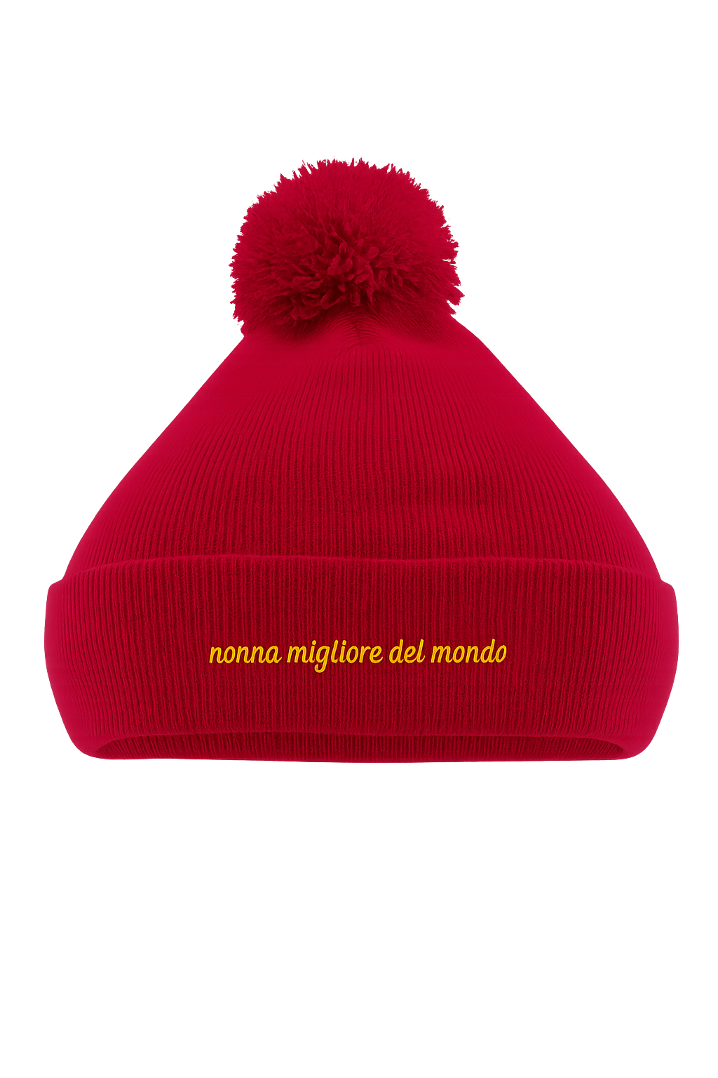 Cappello Pon Pon Ricamato | nonna migliore del mondo