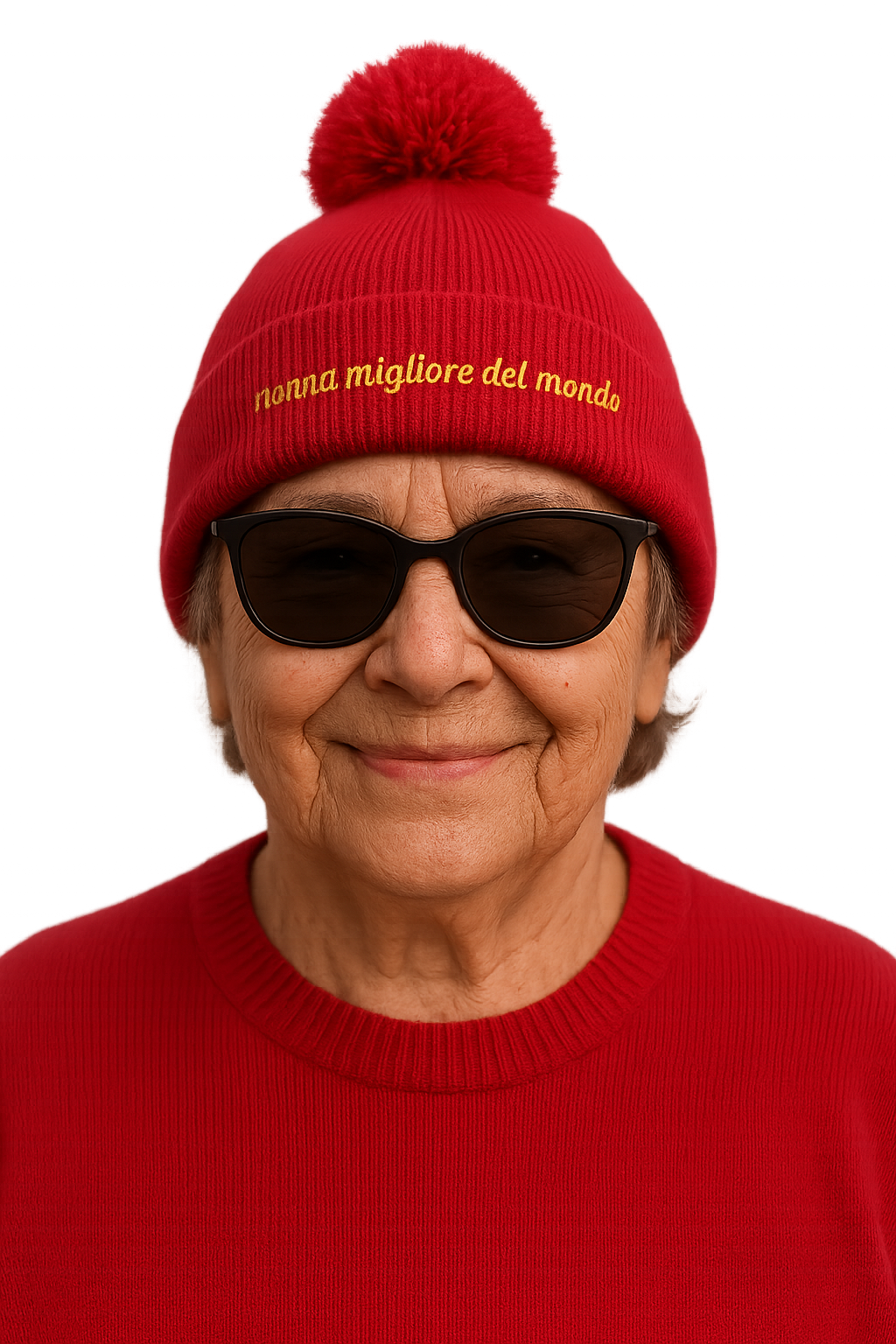 Cappello Pon Pon Ricamato | nonna migliore del mondo