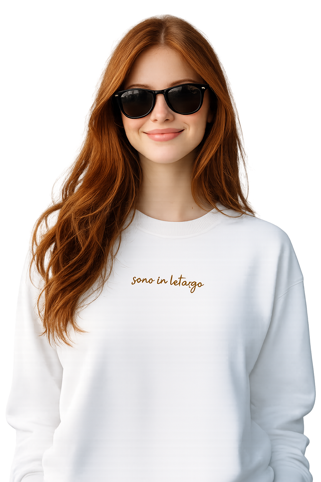 Felpa girocollo unisex ricamata | sono in letargo