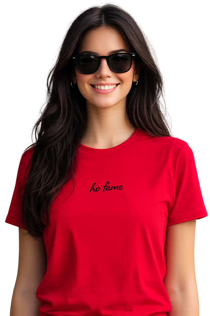 T-shirt girocollo ricamata - ho fame