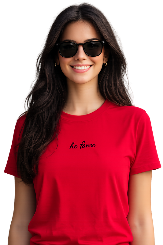 T-shirt girocollo ricamata - ho fame