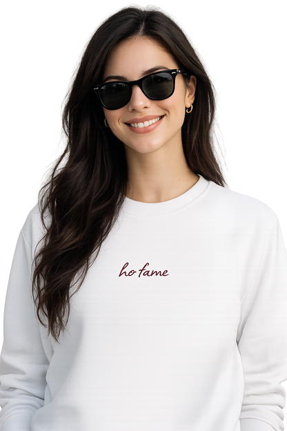 Felpa girocollo unisex ricamata | ho fame