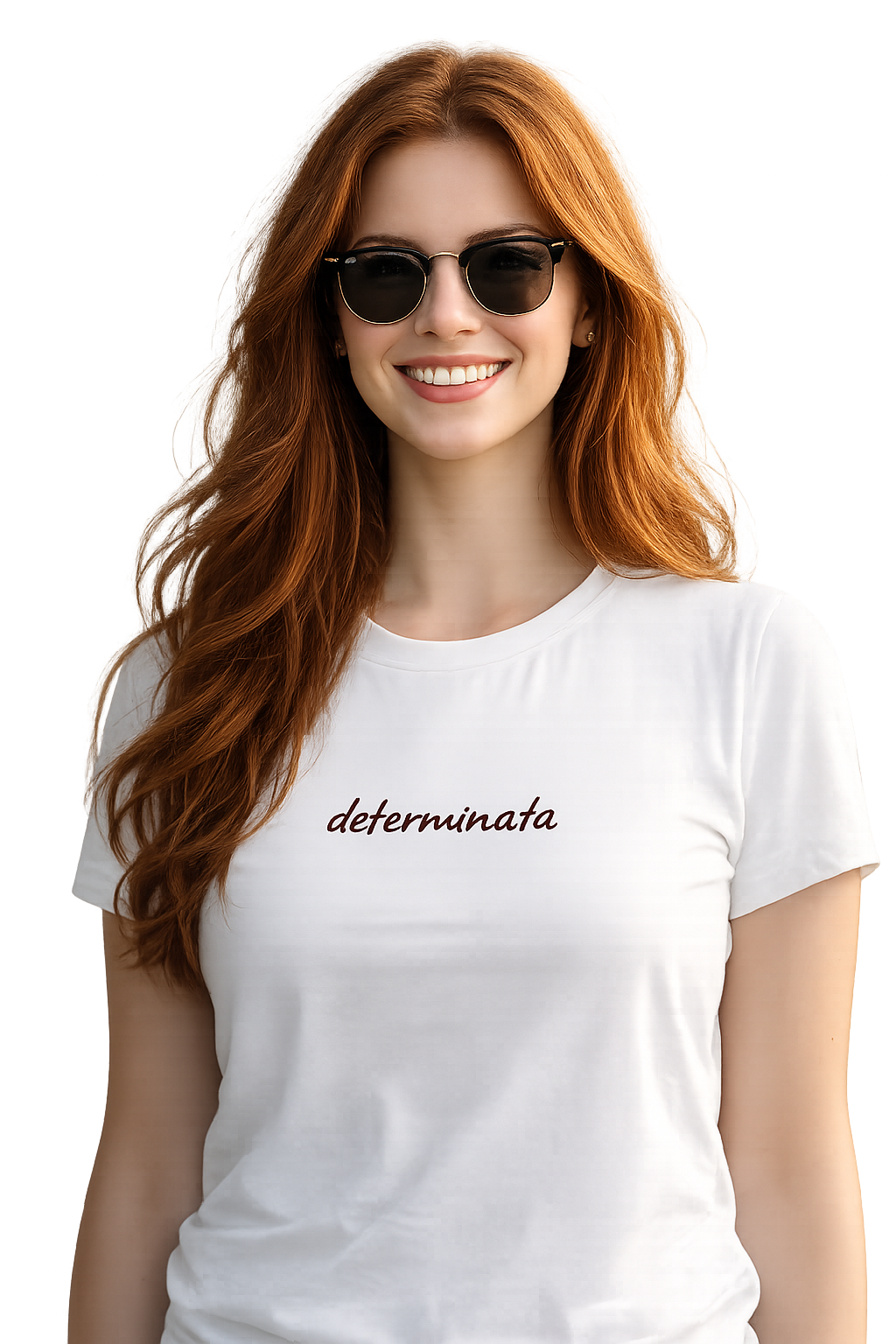 T-shirt girocollo ricamata - determinata