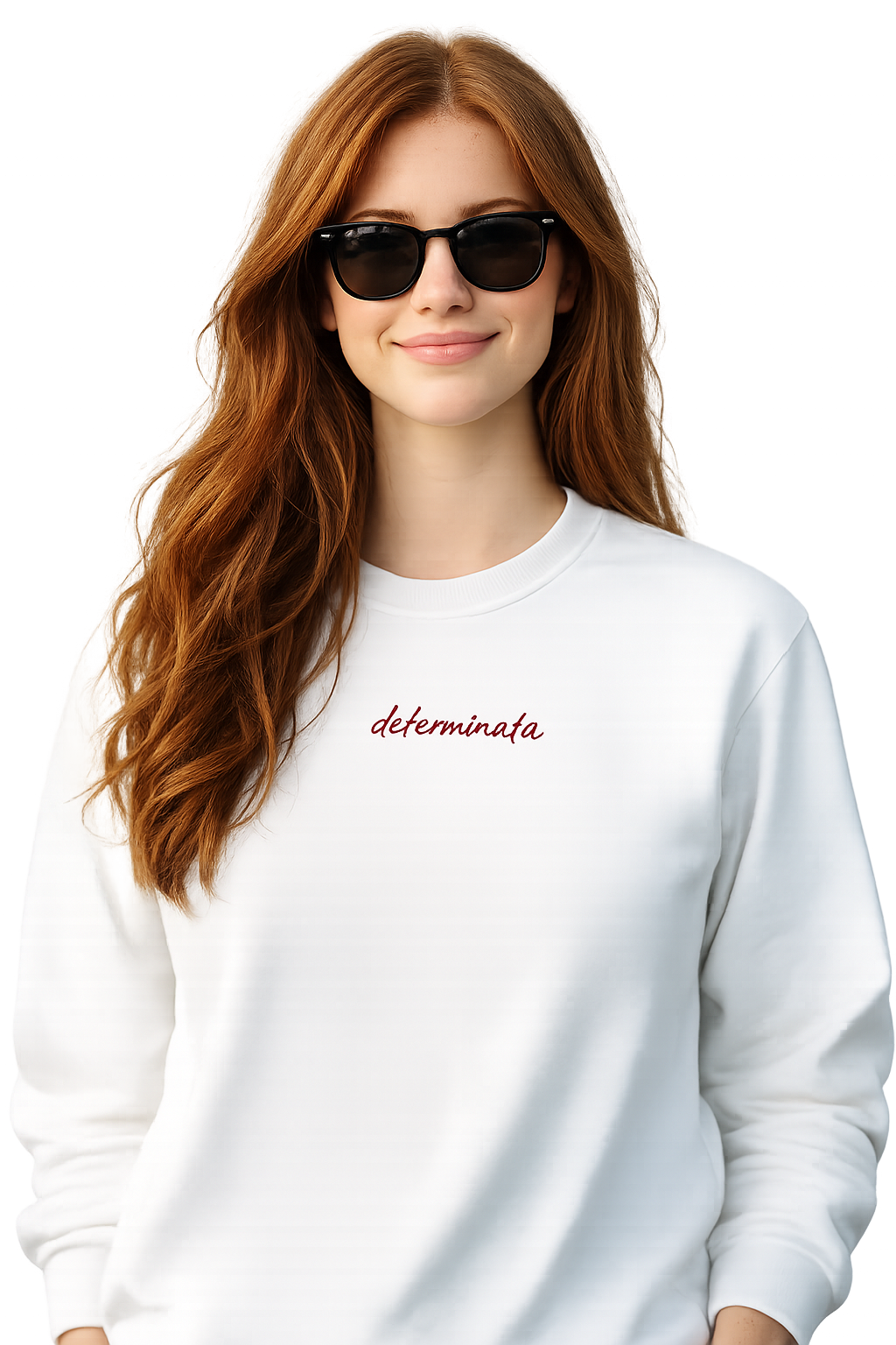 Felpa girocollo unisex ricamata | determinata