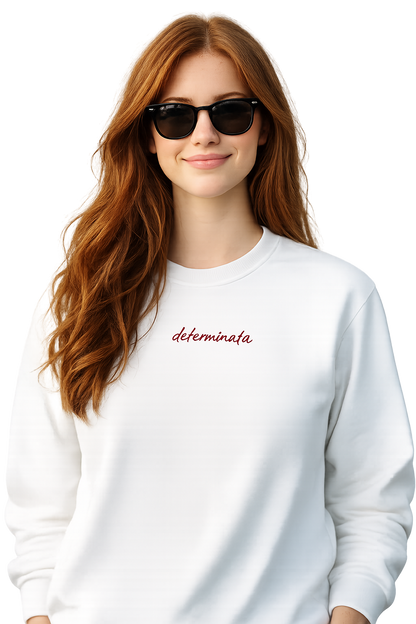 Felpa girocollo unisex ricamata | determinata