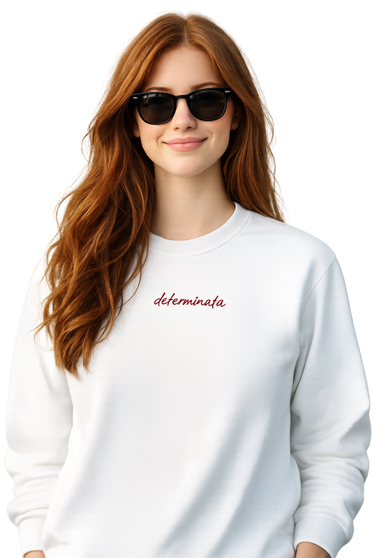 Felpa girocollo unisex ricamata | determinata