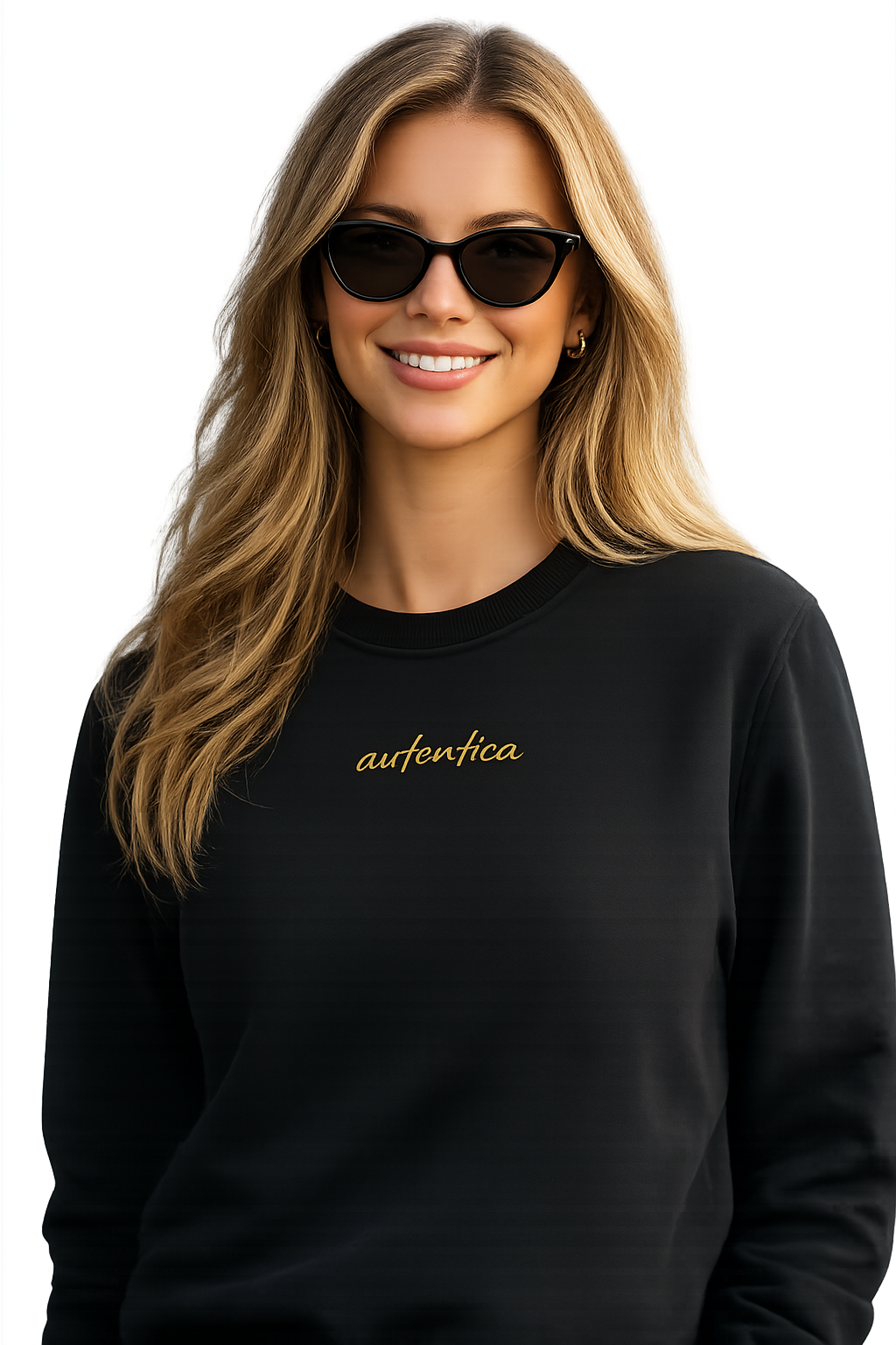 Felpa girocollo unisex ricamata | autentica