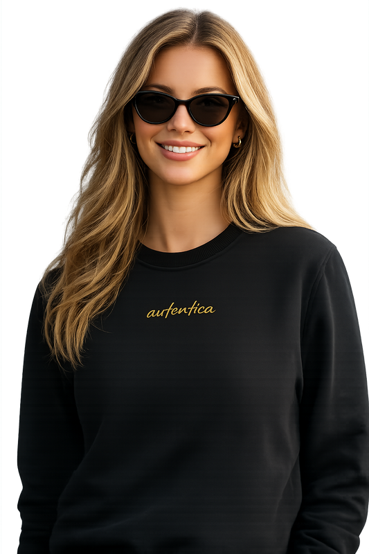 Felpa girocollo unisex ricamata | autentica