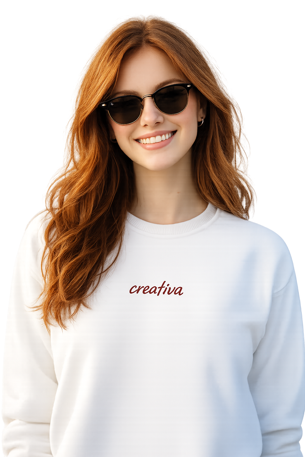 Felpa girocollo unisex ricamata | creativa