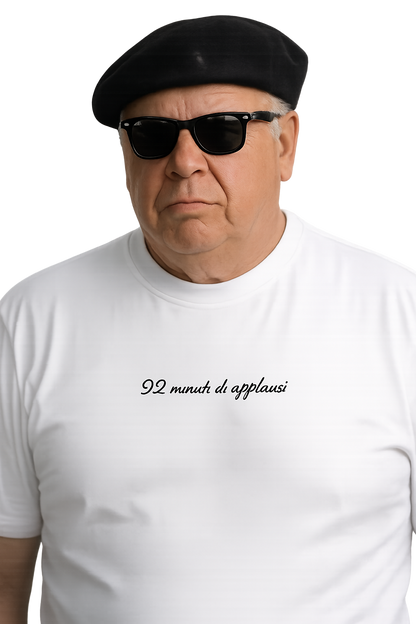 T-shirt girocollo ricamata - 92 minuti di applausi