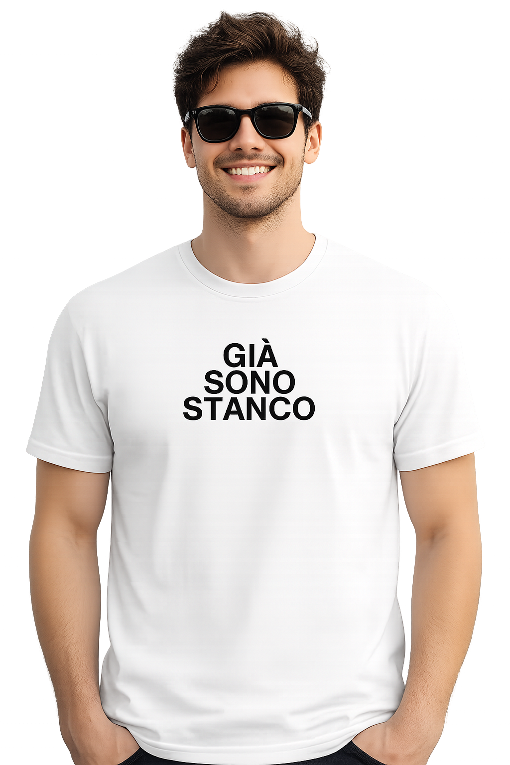 T-shirt Girocollo Classica Unisex | già sono stanco