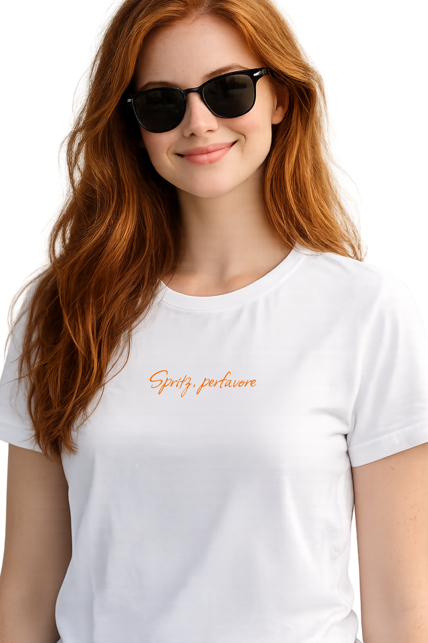 T-shirt girocollo ricamata - Spritz, perfavore