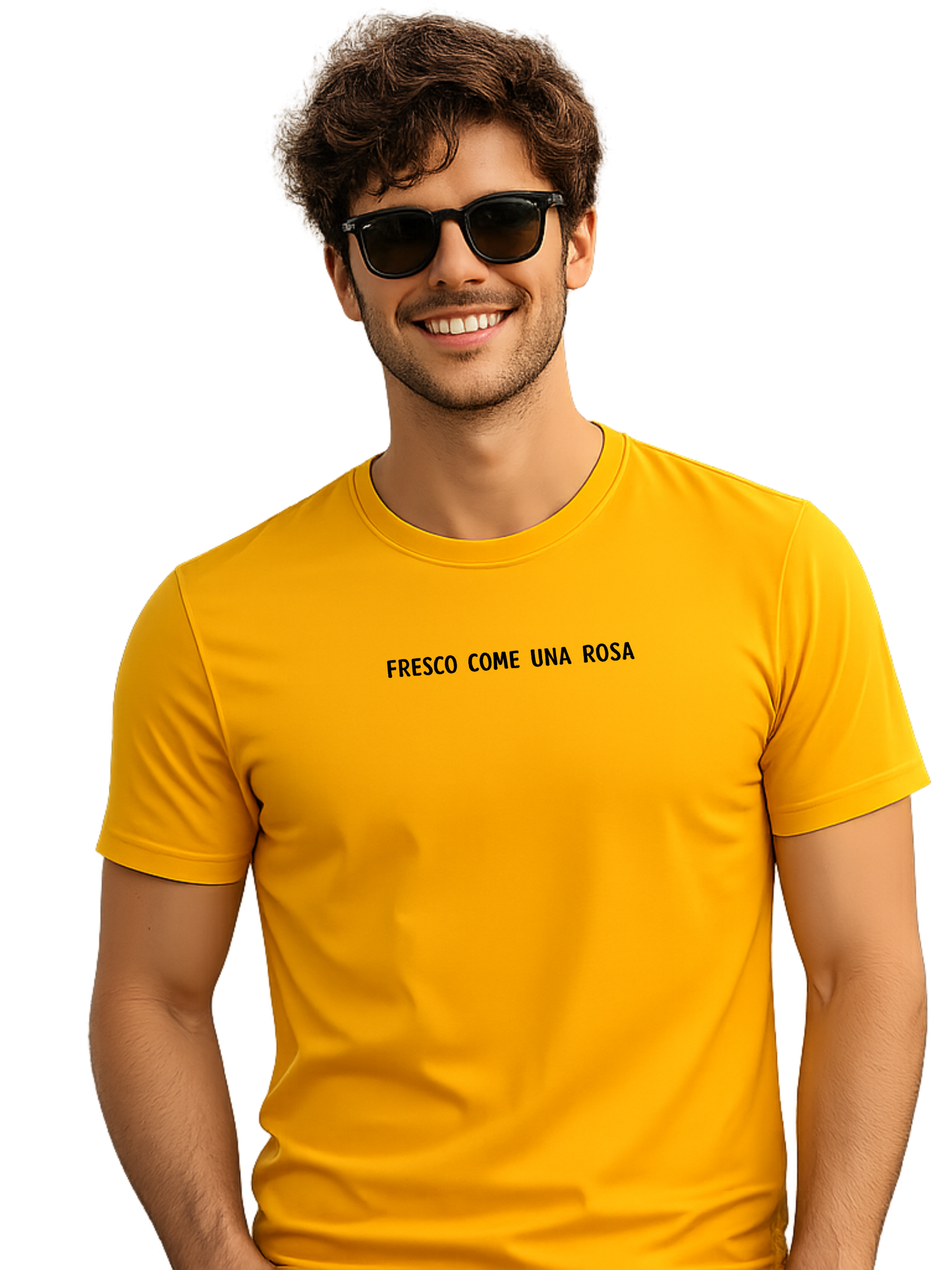 T-shirt girocollo ricamata - fresco come una rosa