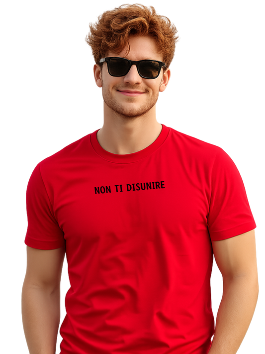 T-shirt girocollo ricamata - non ti disunire